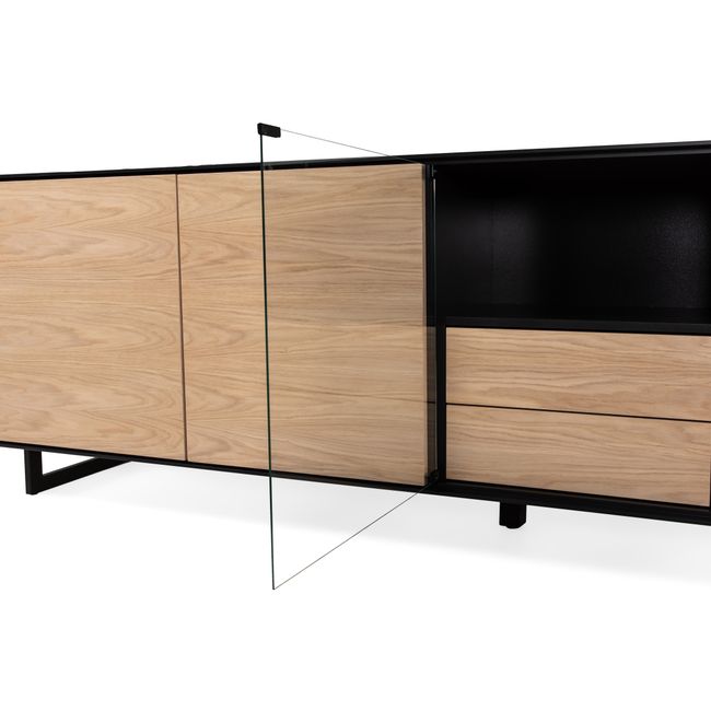Dressoir SITO - Zwart/White wash