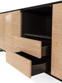 Dressoir SITO - Zwart/White wash FBM SI DR3DOGL