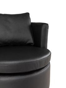 Fauteuil ESATTA - Zwart leder DDV-15-000005-LR-Z101