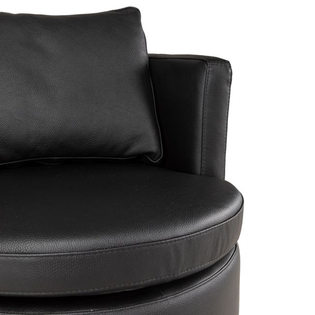 Fauteuil ESATTA - Zwart leder