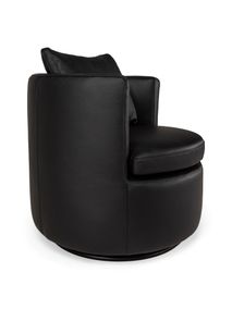 Fauteuil ESATTA - Zwart leder DDV-15-000005-LR-Z101