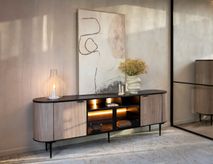 Dressoir ARAMON - Zwart/Hout XOO 46406NAT