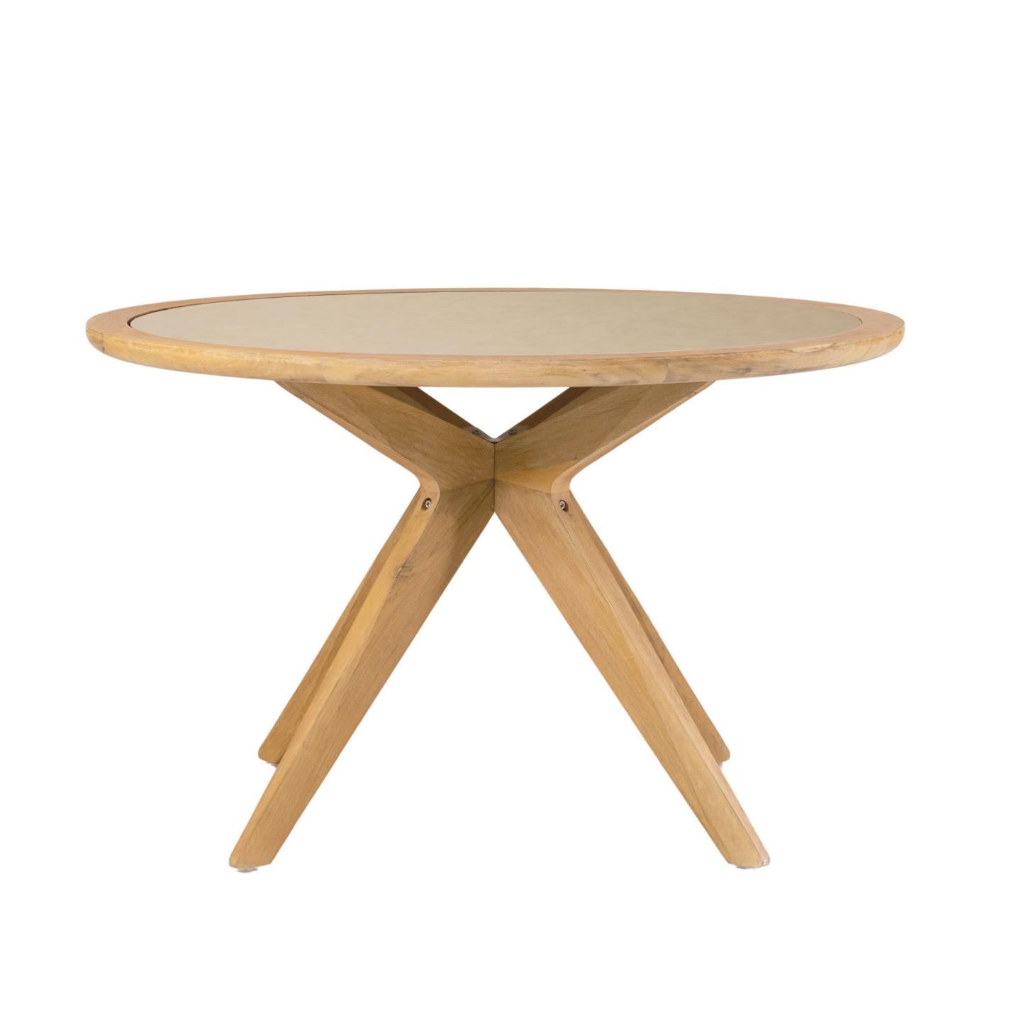 Ronde tafel JULIETA - Polybeton/Massief acciahout