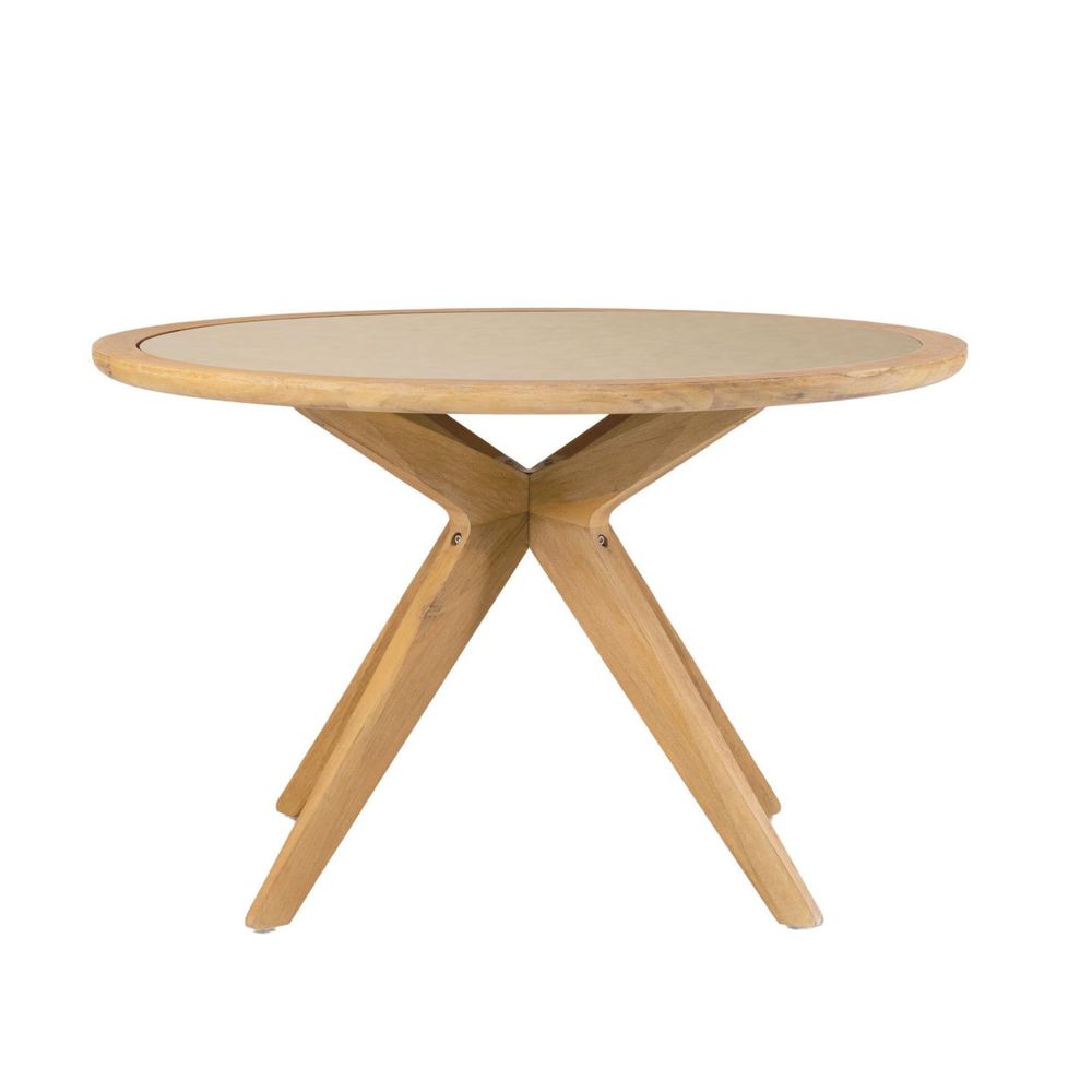 Ronde tafel JULIETA - Polybeton/Massief acciahout KAV YG0257PR12