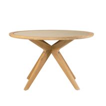Ronde tafel JULIETA - Polybeton/Massief acciahout KAV YG0257PR12