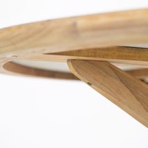 Ronde tafel JULIETA - Polybeton/Massief acciahout KAV YG0257PR12