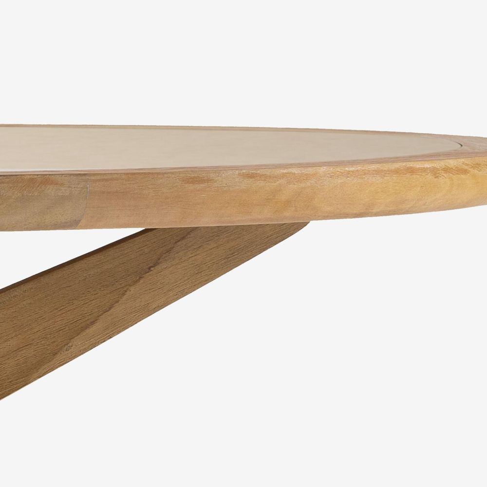 Ronde tafel JULIETA - Polybeton/Massief acciahout KAV YG0257PR12