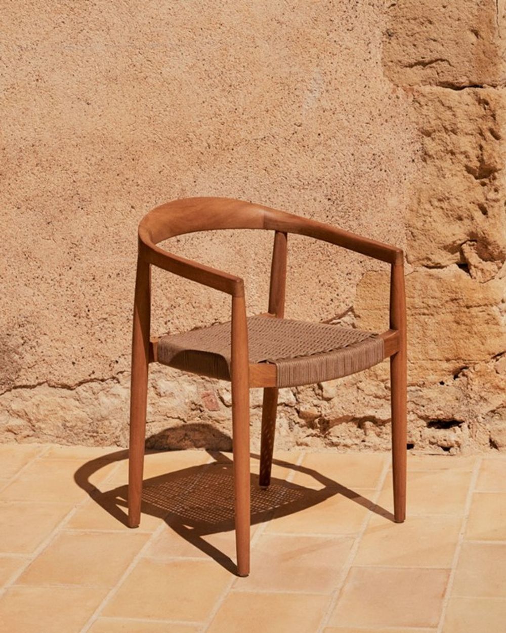 Armstoel YDALIA - Massief teak/Naturel KAV J0600075JJ12