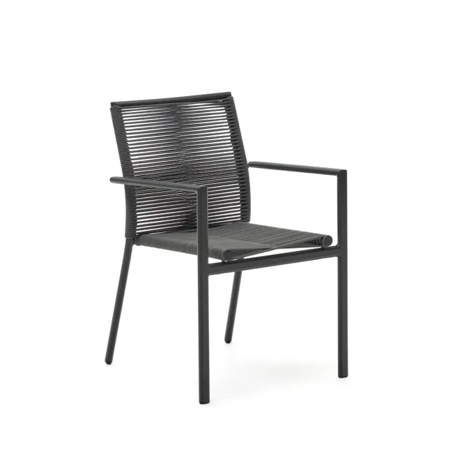 Set 4 tuinstoelen CULIP - Grijs
