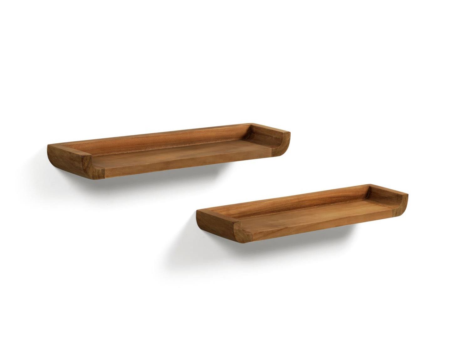 Set 2 planken SHAMEL - Massief Teak/Walnoot KAV AB0138M41