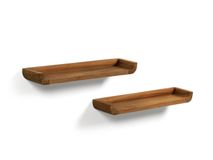Set 2 planken SHAMEL - Massief Teak/Walnoot KAV AB0138M41