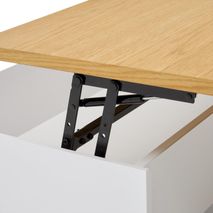 Salontafel met lift-up blad ABILEN - Eik fineer/Wi KAV T0500002MM05