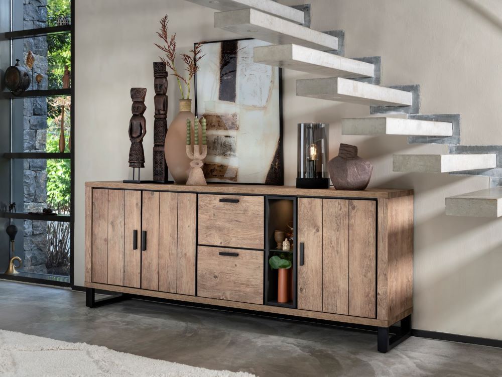 Dressoir PAVAROTTI - Hout/Zwart