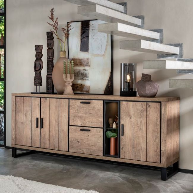 Dressoir PAVAROTTI - Hout/Zwart