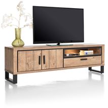 Tv-meubel PAVAROTTI - Hout/Zwart HEH 46491BRN