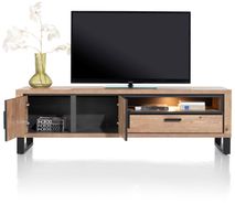 Tv-meubel PAVAROTTI - Hout/Zwart HEH 46491BRN