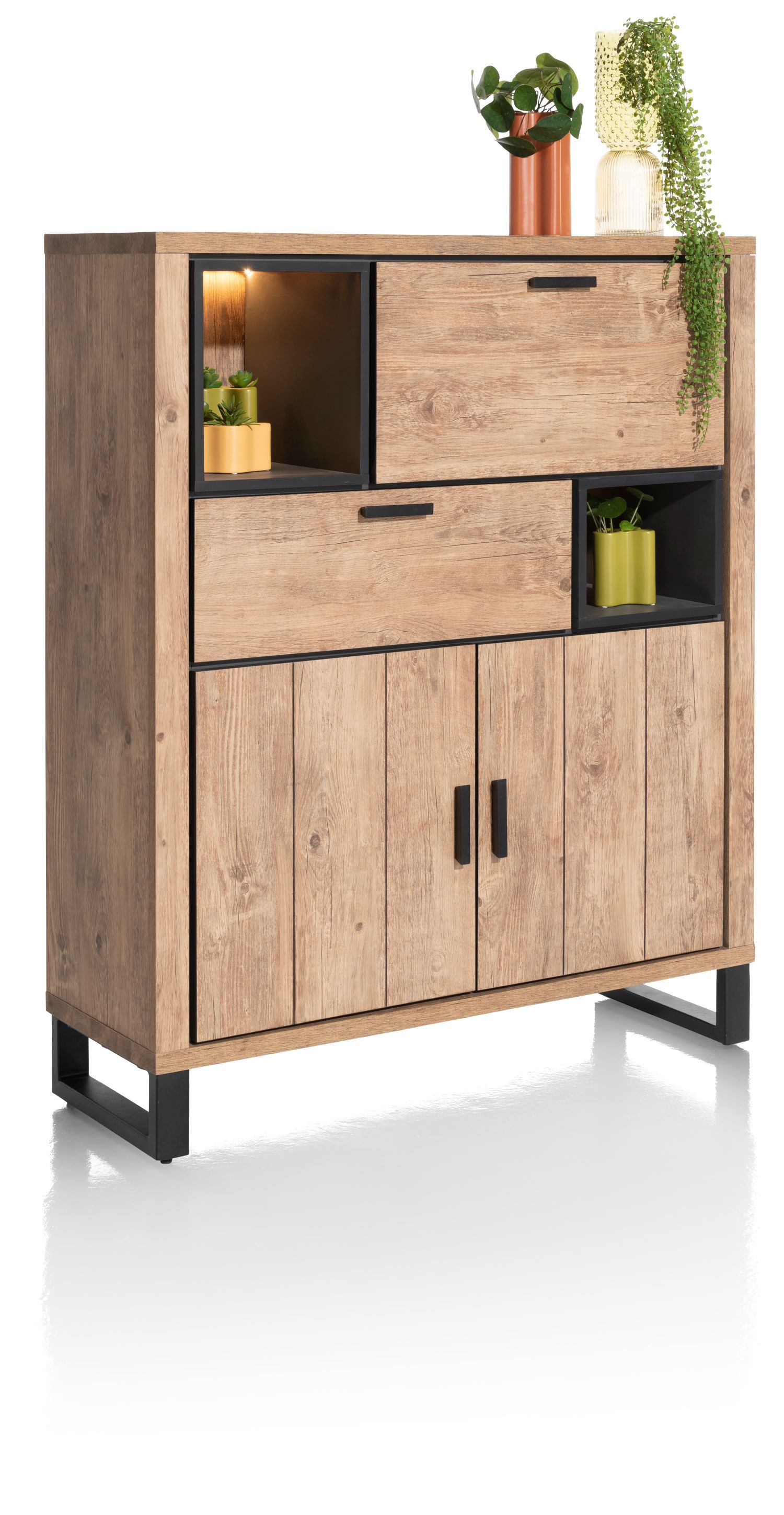 Barkast PAVAROTTI - Hout/Zwart