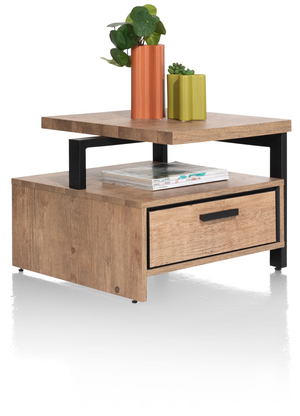 Bijzettafel PAVAROTTI - Hout/Zwart HEH 46498BRN