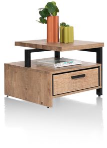 Bijzettafel PAVAROTTI - Hout/Zwart HEH 46498BRN
