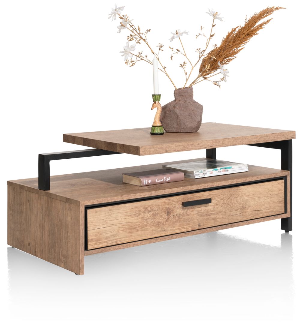 Salontafel PAVAROTTI - Hout/Zwart HEH 46499BRN