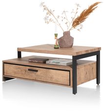 Salontafel PAVAROTTI - Hout/Zwart HEH 46499BRN