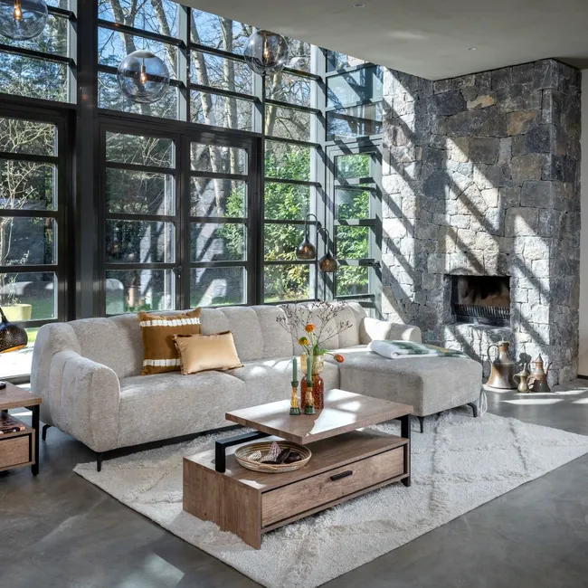 Salontafel PAVAROTTI - Hout/Zwart