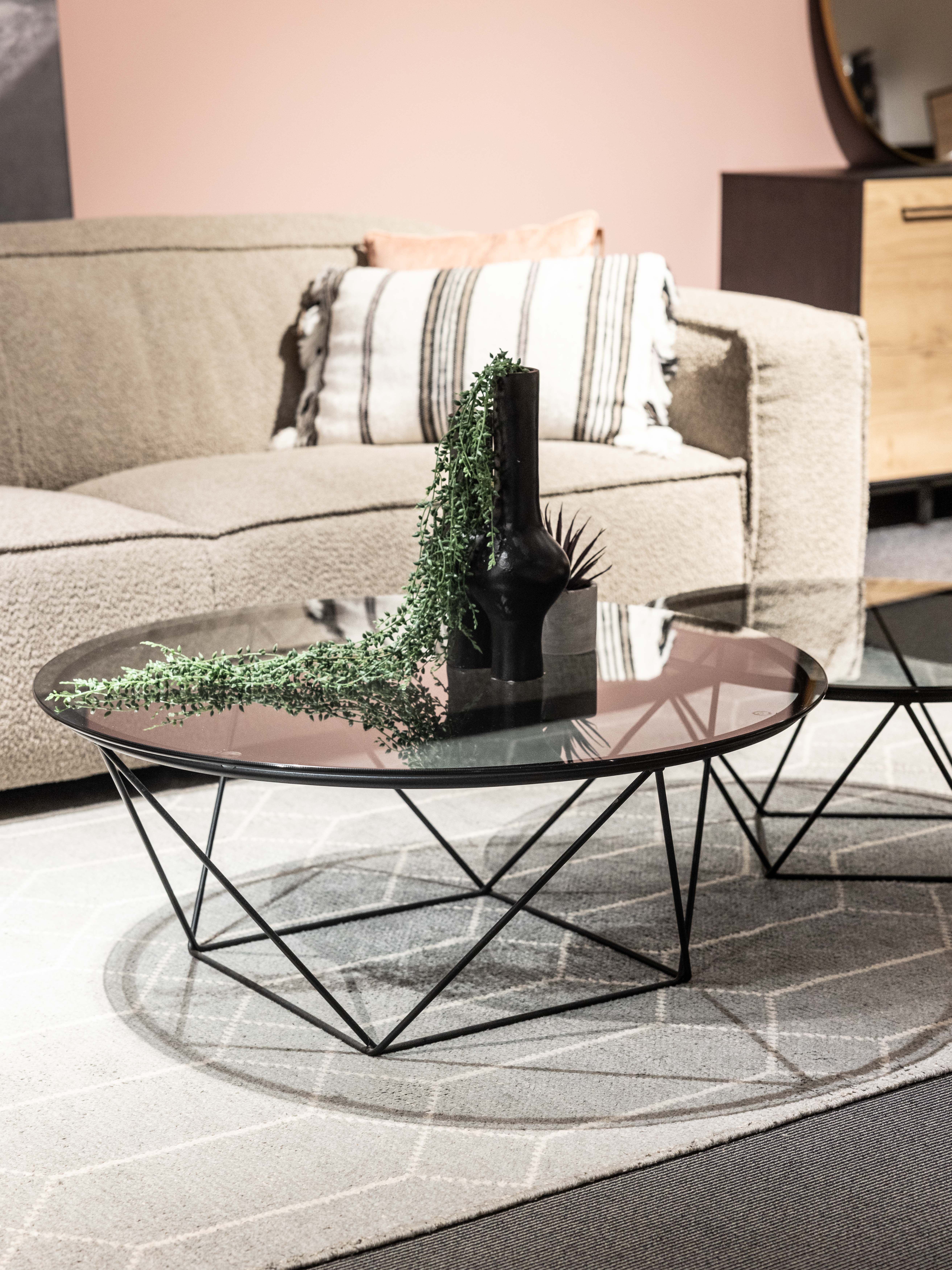 Bijzettafel Nairo - Groot - Zwart Glas