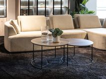 Set van 2 salontafels WINDSOR - Naturel/metaal MXF WI SA