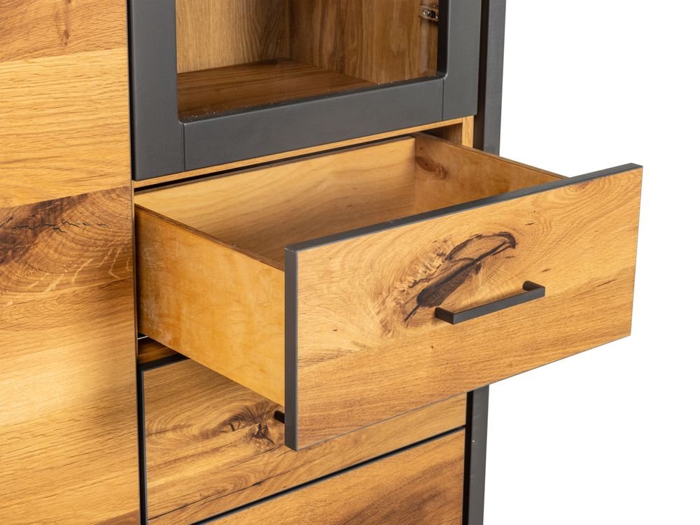 Vitrinekast FINLAND - Balkeneik fineer HAV-2-000005