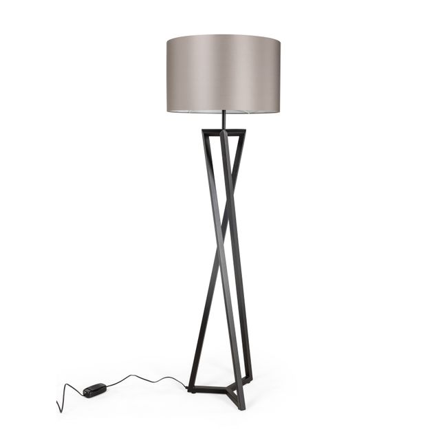 Vloerlamp ATRANI - Taupe/Zwart