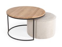 Voetbank GLASGOW - Beige FDF GL VBR-P01