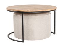 Voetbank GLASGOW - Beige FDF GL VBR-P01