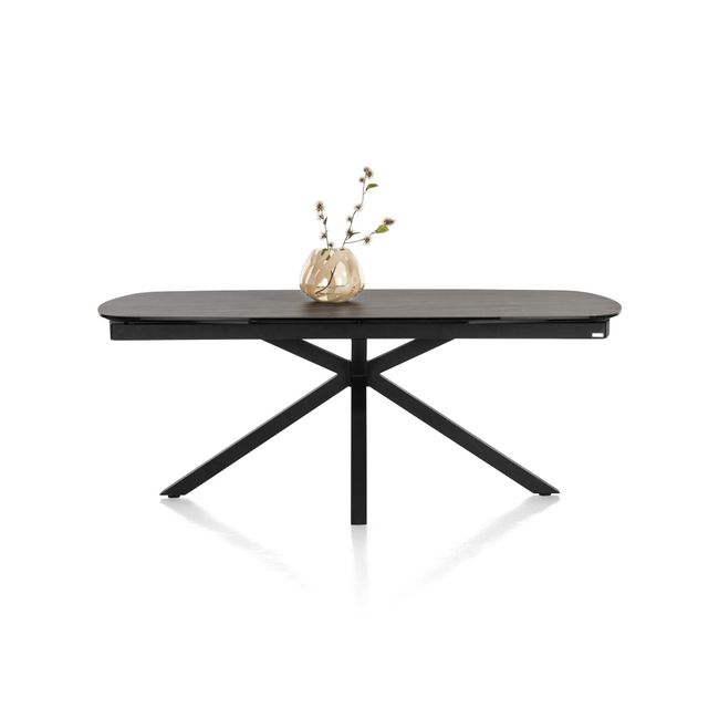 Uitschuifbare tafel MONTELLO - Zwart marmer