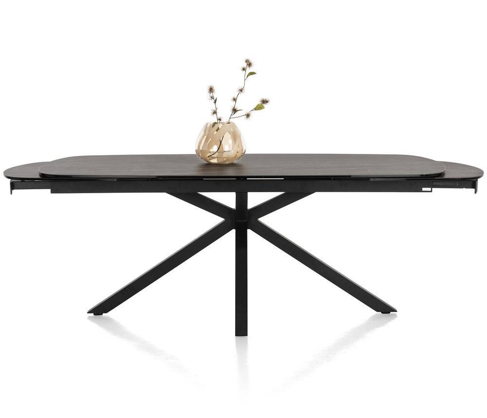 Uitschuifbare eetkamertafel MONTELLO - Zwart marme XOO 45813ZWA