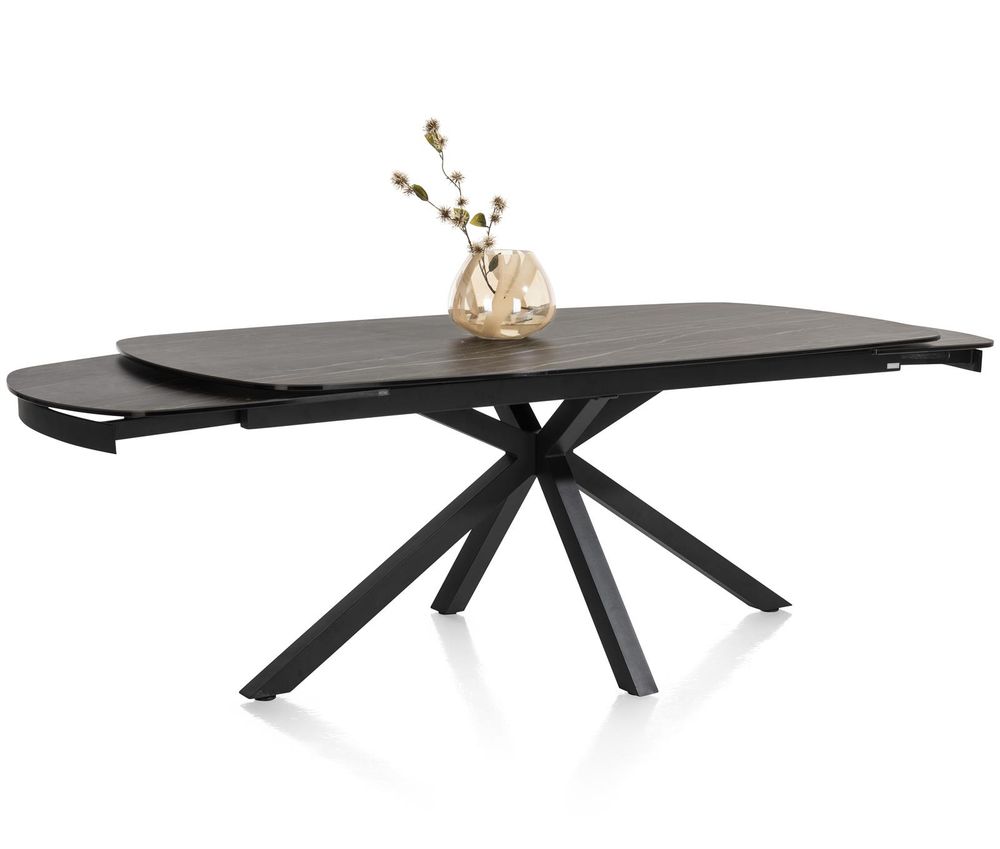 Uitschuifbare eetkamertafel MONTELLO - Zwart marme XOO 45813ZWA