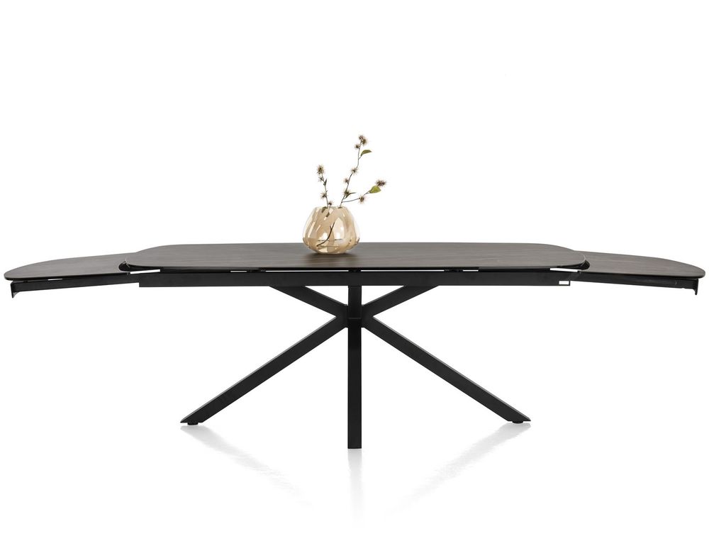 Uitschuifbare eetkamertafel MONTELLO - Zwart marme XOO 45813ZWA