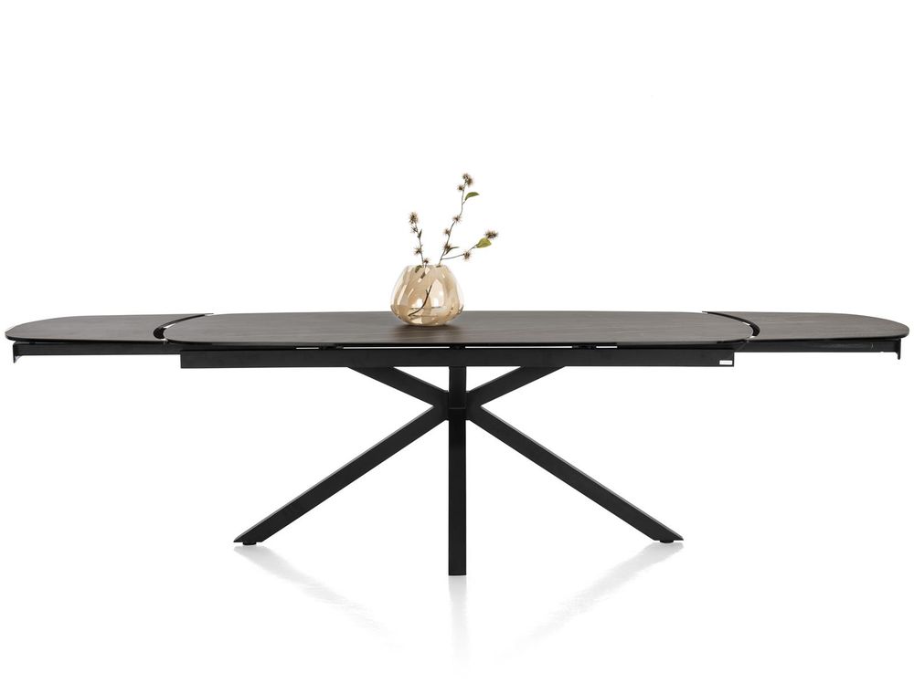 Uitschuifbare eetkamertafel MONTELLO - Zwart marme XOO 45813ZWA