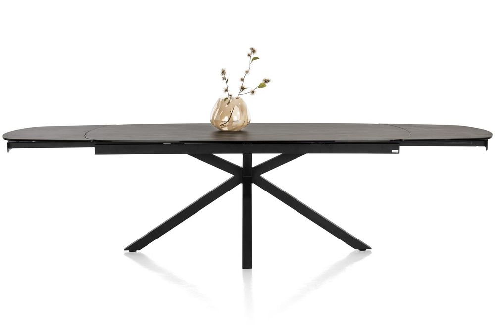 Uitschuifbare eetkamertafel MONTELLO - Zwart marme XOO 45813ZWA