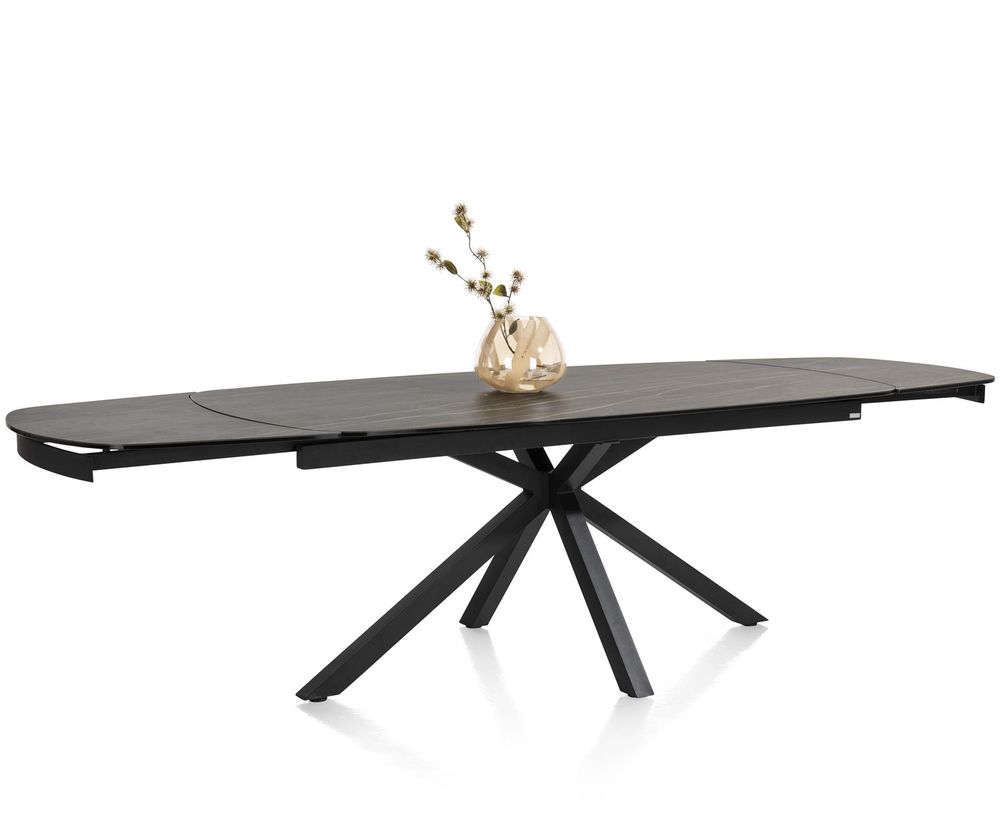 Uitschuifbare eetkamertafel MONTELLO - Zwart marme XOO 45813ZWA