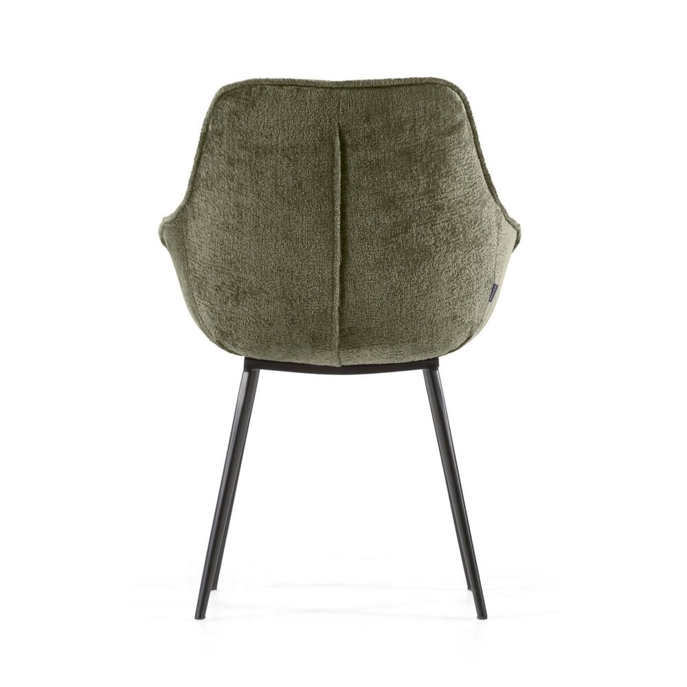 Set 4 stoelen AMIRA - Donkergroen Chenille C-KAV ST AMI
