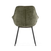Set 4 stoelen AMIRA - Donkergroen Chenille C-KAV ST AMI