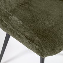 Set 4 stoelen AMIRA - Donkergroen Chenille C-KAV ST AMI