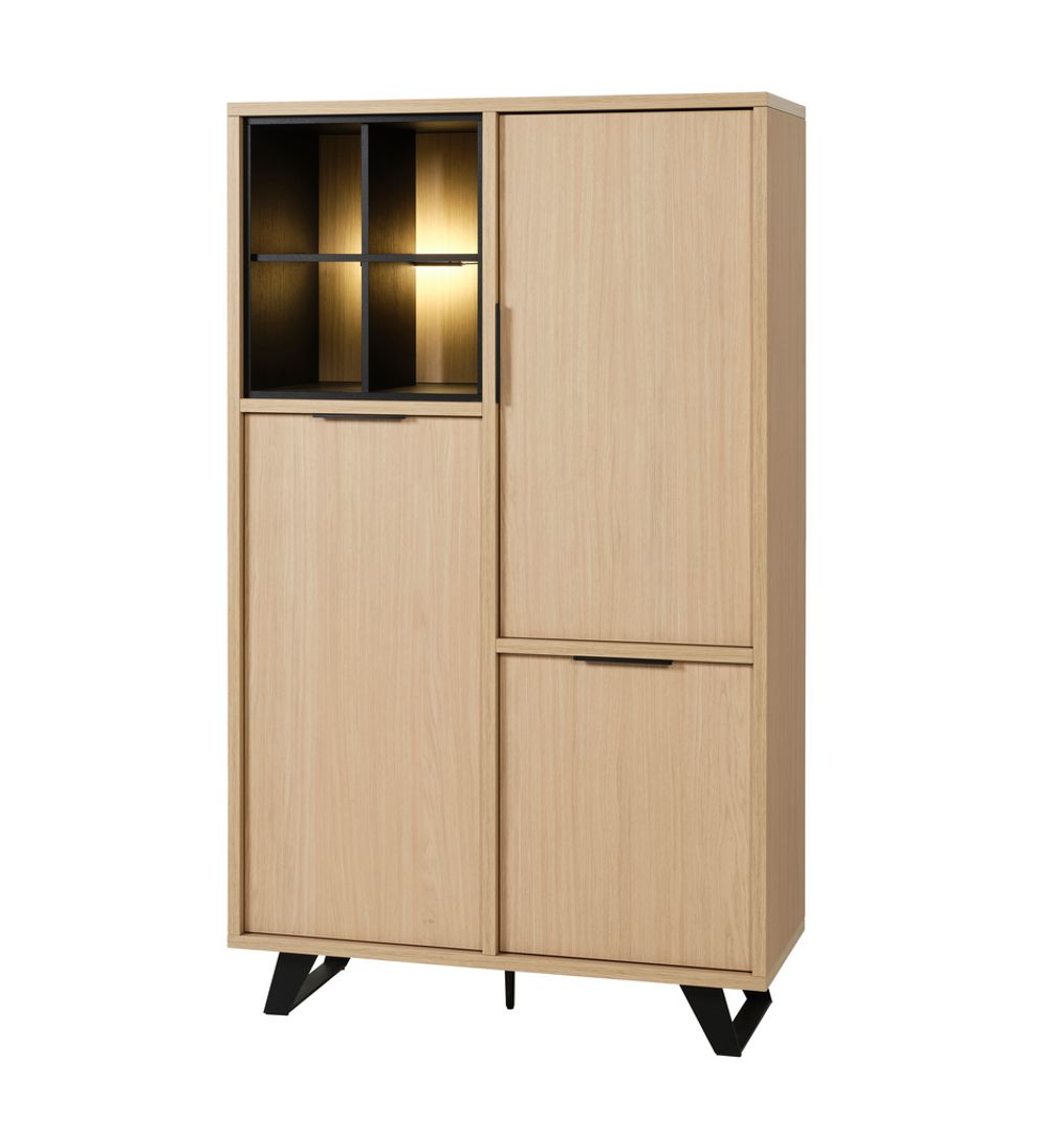 Boekenkast Veneto - Elegant Oak/ Black MBR-78-000038