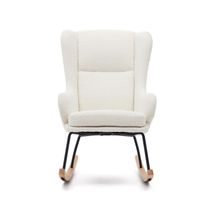 Schommelstoel MAUSTIN - Wit schapenvacht KAV S0900014JJ05