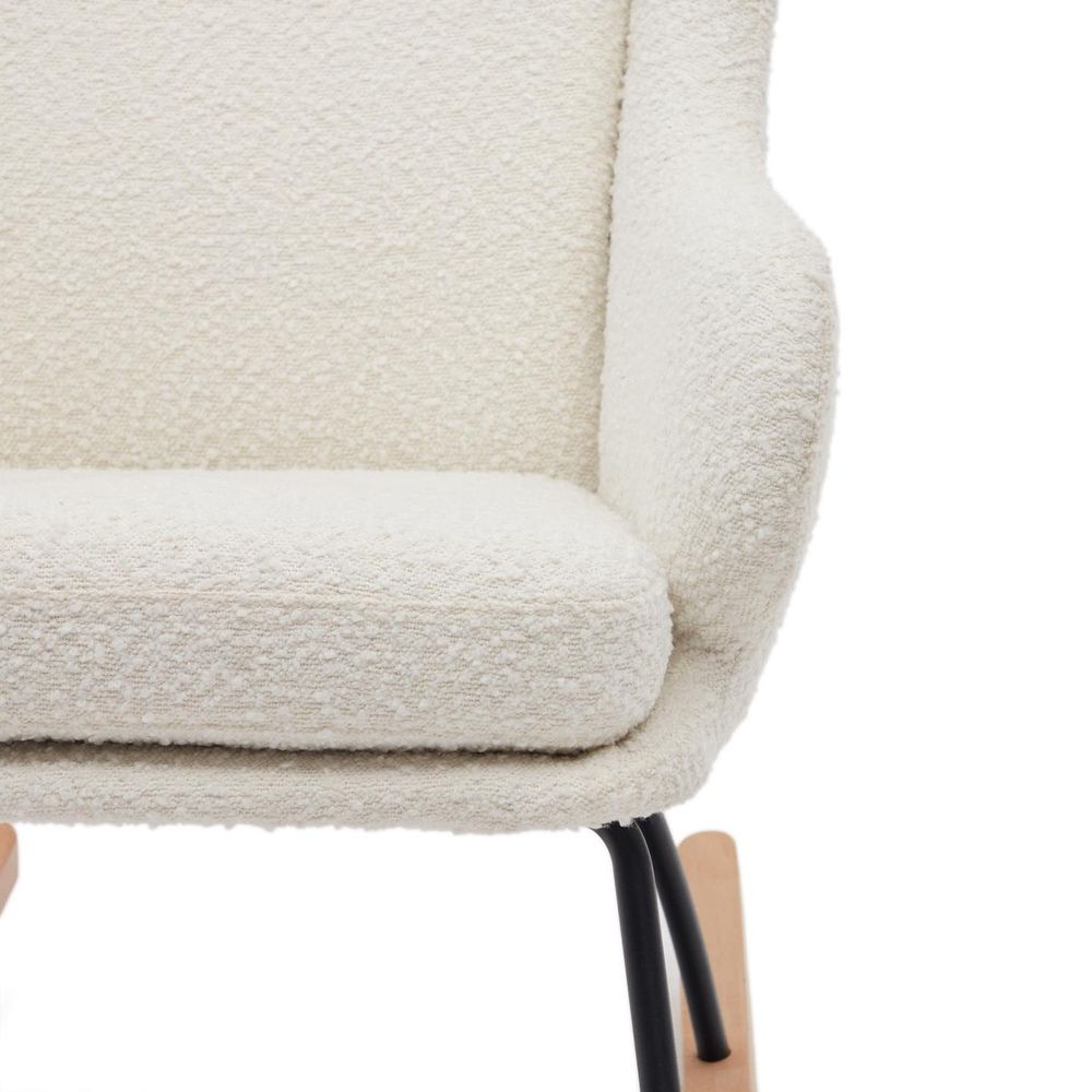 Schommelstoel MAUSTIN - Wit schapenvacht KAV S0900014JJ05