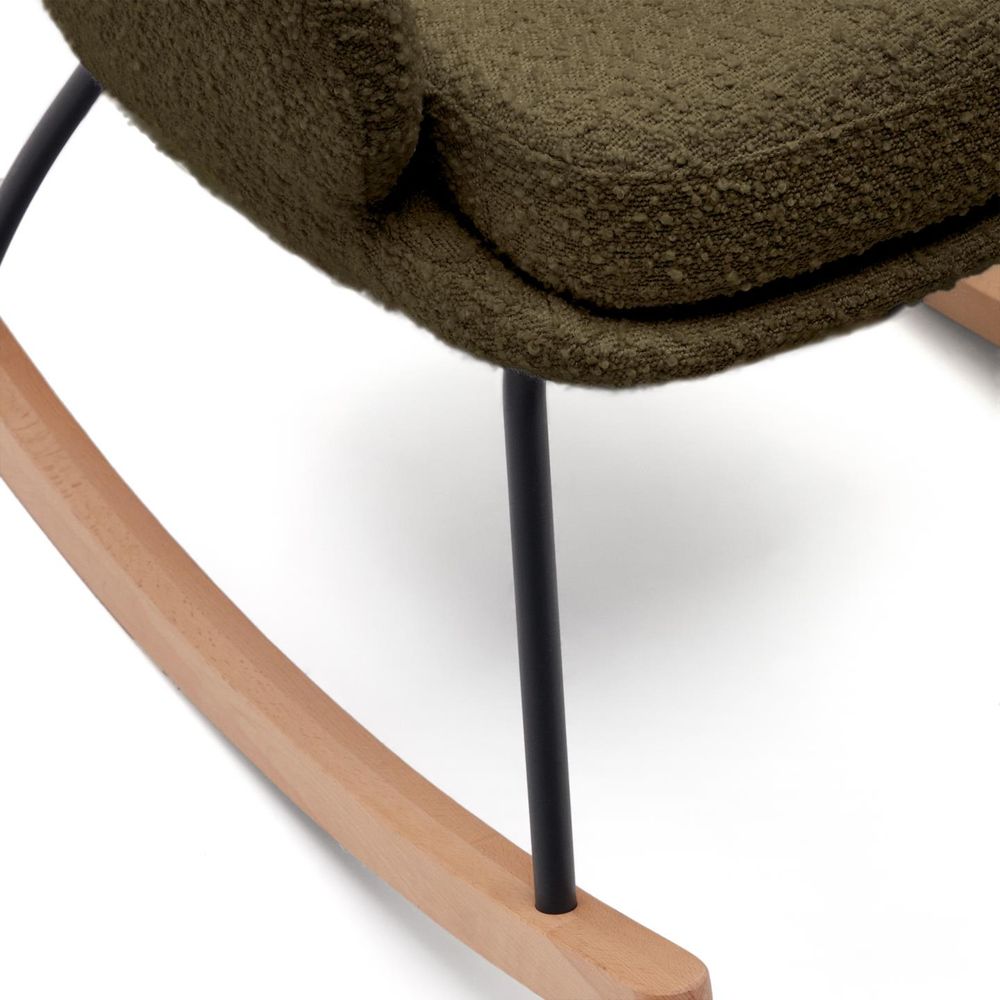 Schommelstoel MAUSTIN - Wit schapenvacht KAV S0900015JJ06