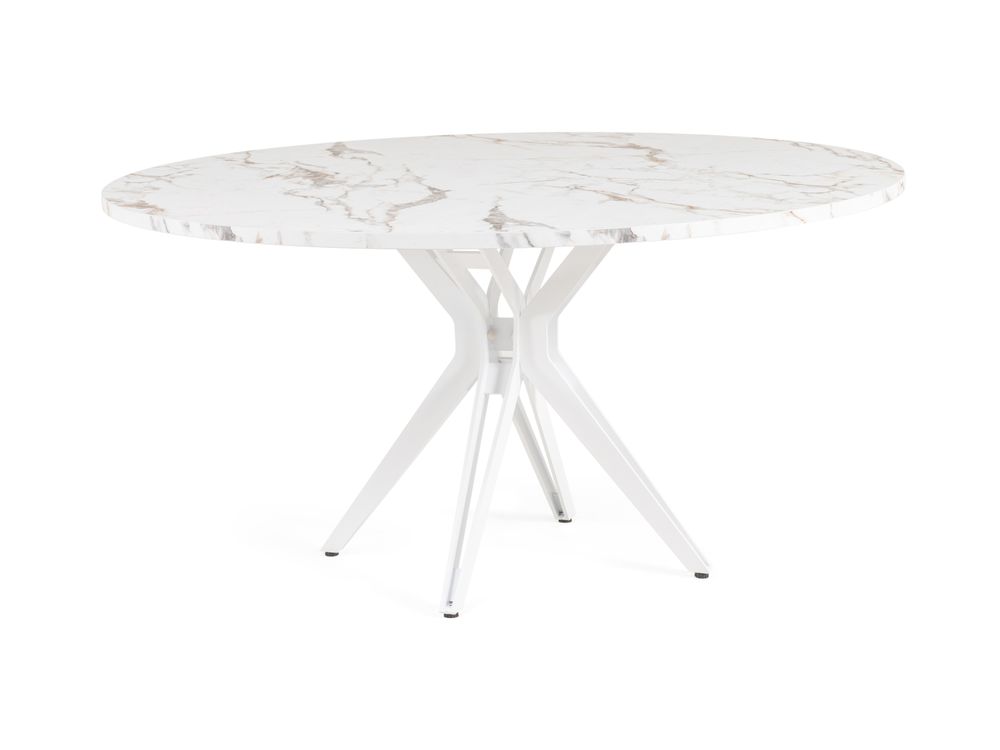 Eettafel rond CERAMIC - Wit marmer EVA-35-000008-CW