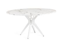 Eettafel rond CERAMIC - Wit marmer EVA-35-000008-CW