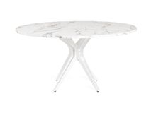 Eettafel rond CERAMIC - Wit marmer EVA-35-000008-CW