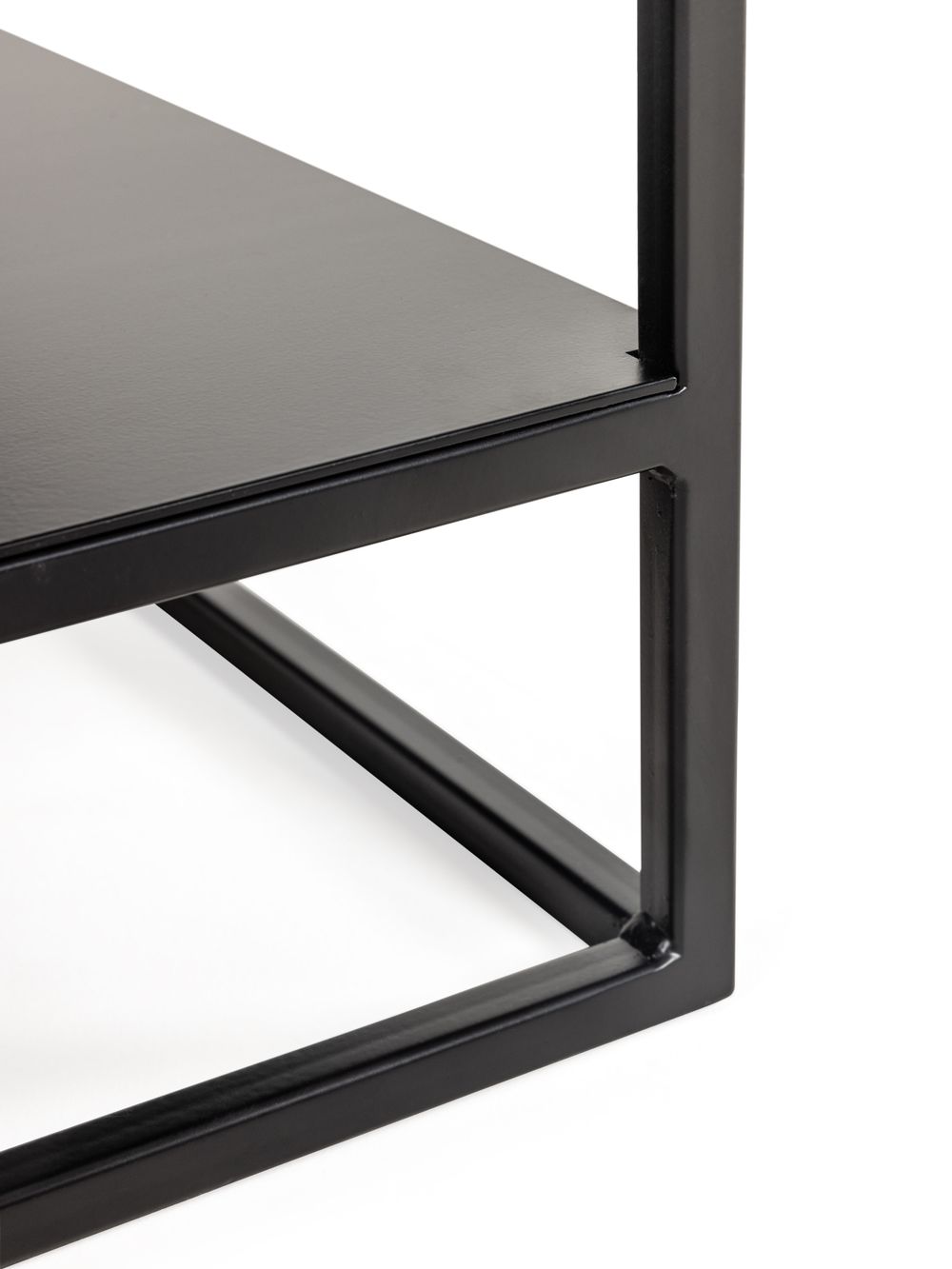 Salontafel GLASGOW - Massief eikenhout/Zwart FDF-18-000060